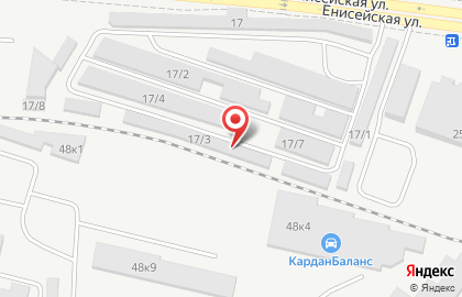 Торгово-сервисная фирма KUZOVCHEL на Енисейской улице на карте