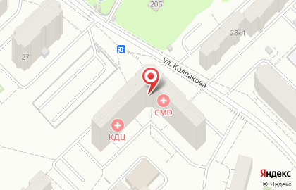 Детская клиника Академия Детства на улице Колпакова на карте