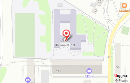 Средняя общеобразовательная школа №18 в Свердловском районе на карте