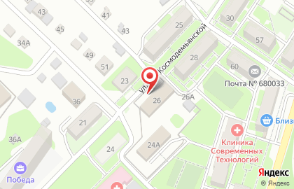 Военный комиссариат Хабаровского края в Краснофлотском районе на карте