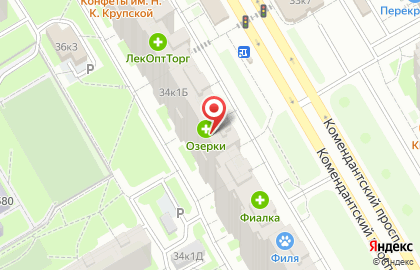 Ателье по ремонту одежды и пошиву штор на Комендантском проспекте на карте