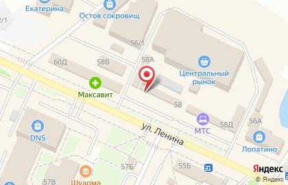 Салон сотовой связи Евросеть на улице Ленина на карте