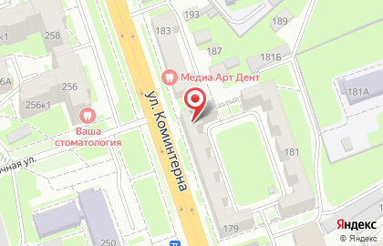 Магазин Первый Сантехнический на улице Коминтерна на карте