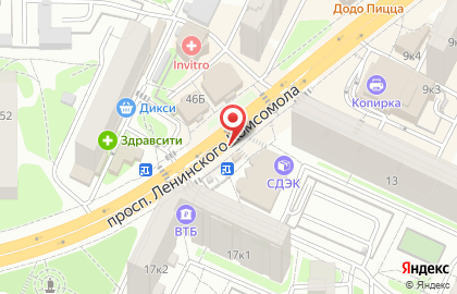 Сеть булочных Каравай СВ на проспекте Ленинского Комсомола на карте