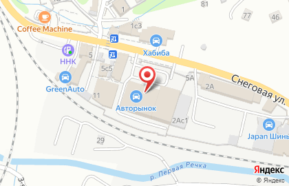Магазин автозапчастей Мир Авто в Первореченском районе на карте