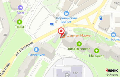 Продовольственный магазин в Фрунзенском районе на карте