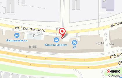 Магазин запчастей Сервис-Техника на улице Крестинского на карте