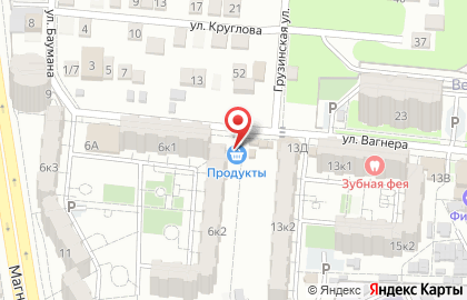 Продуктовый магазин в Астрахани на карте