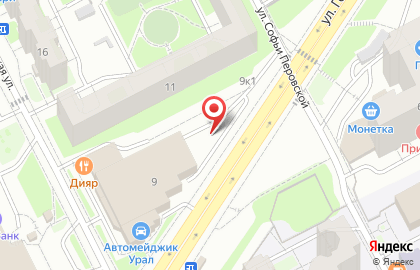 Автомагазин Астра в Верх-Исетском районе на карте