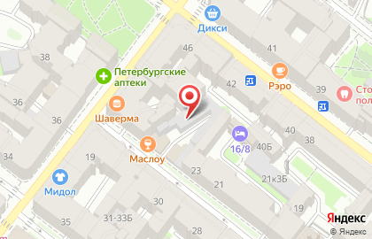 Магазин автозапчастей на Лахтинской улице на карте