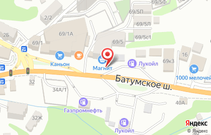 Супермаркет цифровой и бытовой техники DNS в Лазаревском районе на карте