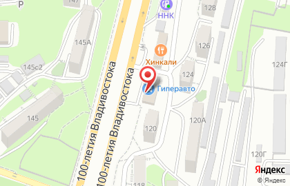 Автомагазин Гиперавто на проспекте 100-летия Владивостока на карте
