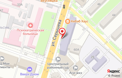 ХГАЭП на улице Серышева на карте
