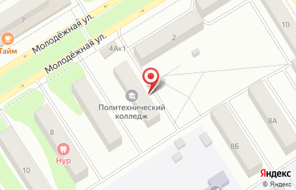 Елабужский политехнический колледж на Молодёжной улице на карте