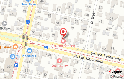 Семейная стоматология Доктор Келлер на улице имени Калинина на карте