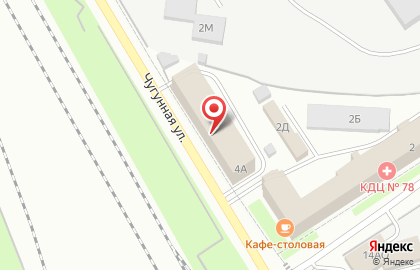 Интер на Чугунной улице на карте