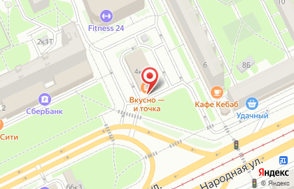 Ресторан быстрого обслуживания Макдоналдс в Санкт-Петербурге на карте
