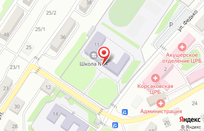 Средняя общеобразовательная школа №4, г. Корсаков на карте