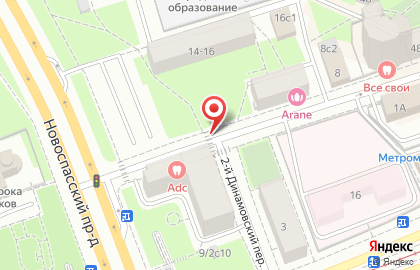 Диана на Динамовской улице на карте