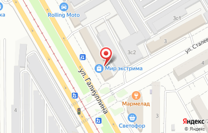 Магазин Мир экстрима в Правобережном районе на карте