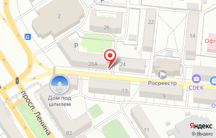Киоск по продаже фруктов и овощей в Барнауле на карте