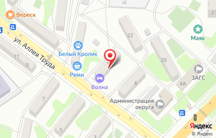 Гостиница Волна на улице Аллея Труда на карте