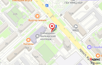 Отдел адресно-справочной работы Управления по вопросам миграции МВД по Кабардино-Балкарской Республике на карте