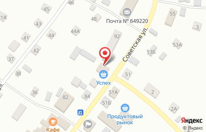 Магазин автозапчастей Успех на Советской улице на карте