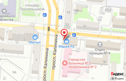 Продуктовый супермаркет Мария-Ра в Октябрьском районе на карте