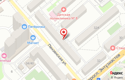Торгово-сервисный центр, ИП Петриченков В.В. на Пензенской улице на карте