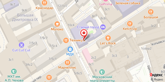 Ресторан IL LETTERATO на улице Большая Дмитровка на карте