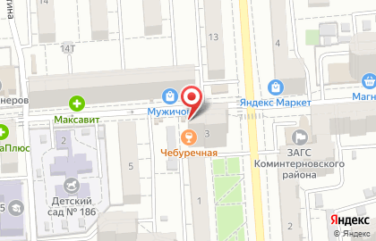 Киоск фастфудной продукции в Коминтерновском районе на карте