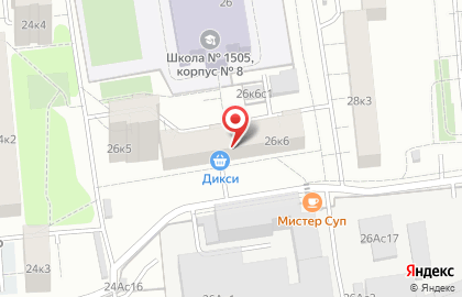 Супермаркет ДИКСИ на Большой Черкизовской, 26 к 6 на карте