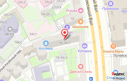 Московский визовый центр на улице Земляной Вал на карте