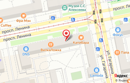 Библиотека №17 на проспекте Ленина на карте