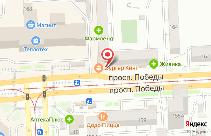 Ресторан быстрого питания Бургер Кинг в Калининском районе на карте