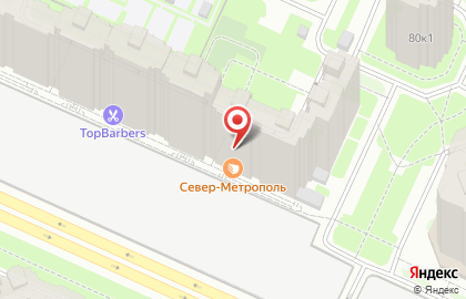 Кафе-кондитерская Север-Метрополь в Красносельском районе на карте