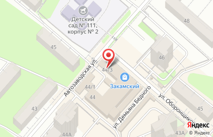 Мясной магазин на Автозаводской улице, 44/4 на карте
