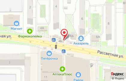Киоск по продаже фруктов и овощей в Новосибирске на карте