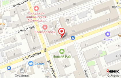 Почта Банк в Оренбурге на карте