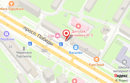 Лото на проспекте Победы на карте
