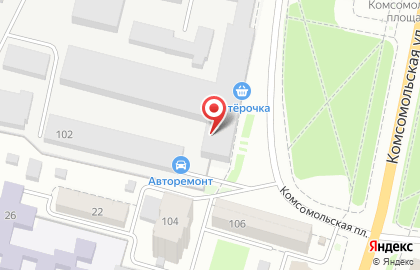 Банкомат АКБ Московский Индустриальный банк, Орловский филиал на Комсомольской улице, 102 на карте