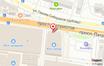 Кафе Рокабу на проспекте Патриотов на карте
