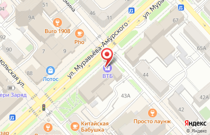 Банк ВТБ в Хабаровске на карте