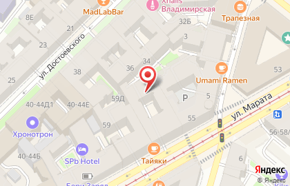 Участковый пункт полиции 28 отдел полиции Управления МВД Центрального района на улице Марата на карте