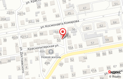 Продовольственный магазин в Астрахани на карте