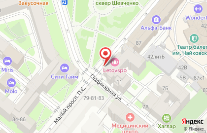Продуктовый магазин в Санкт-Петербурге на карте