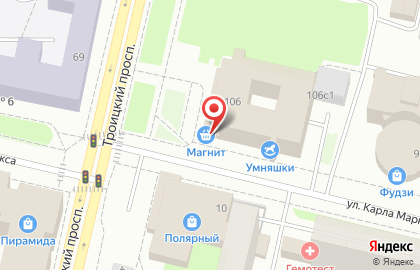 Банкомат ВТБ на Троицком проспекте, 106 на карте