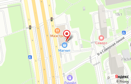 Супермаркет Магнит в Москве на карте