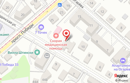 Скорая медицинская помощь на Бородинской улице на карте